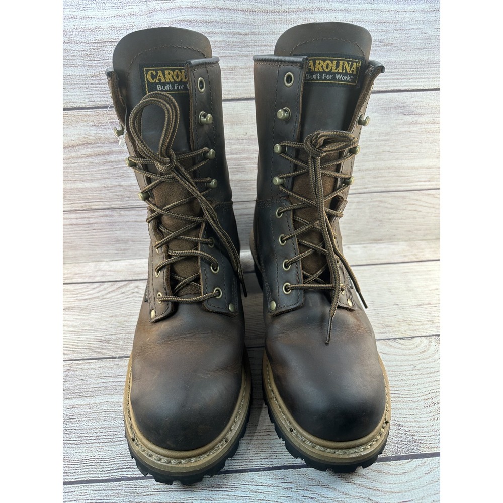Carolina CA8821 Work Boots Waterproof EH Brown Leather Lace Up Mens 8.5 2E